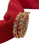 elicate openable Thin ruby Kundan Polki Bangles